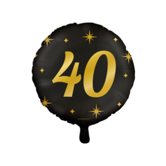 Paperdreams Folie ballon 40 zwart/goud 46cm