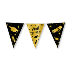 Paperdreams Vlaggenlijn You did It zwart/goud classy party