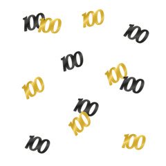 Paperdreams Tafel confetti 100 zwart/goud