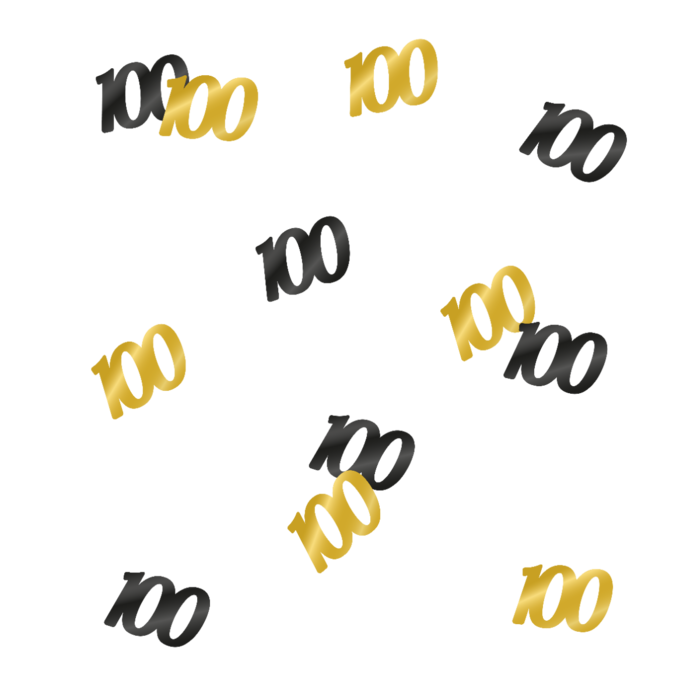 Paperdreams Tafel confetti 100 zwart/goud