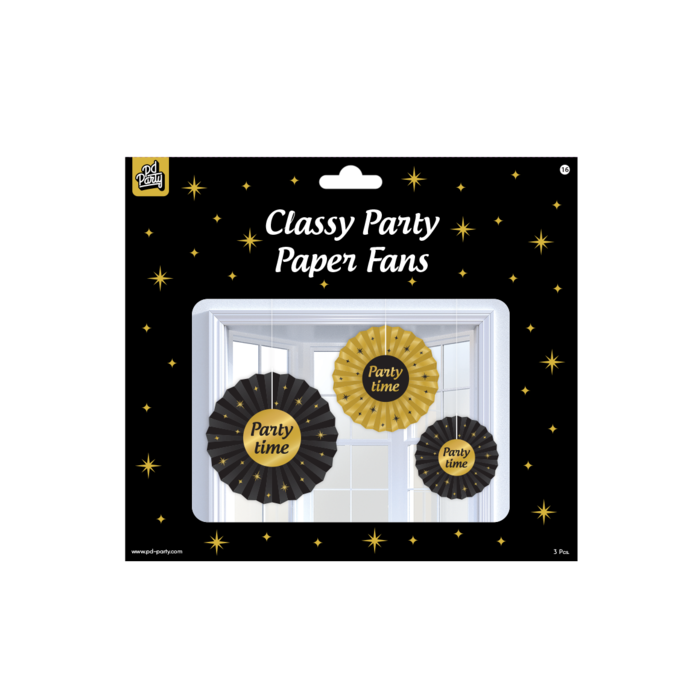 Paperdreams Waaier Party time papier per 3st