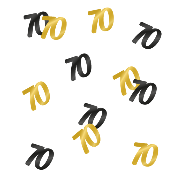 Paperdreams Tafel confetti 70 zwart/goud