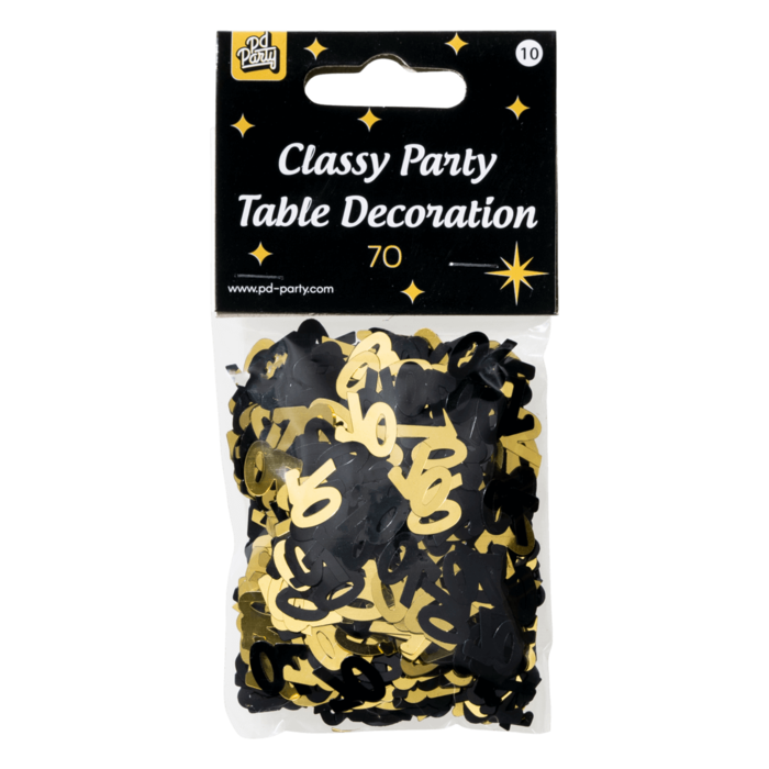 Paperdreams Tafel confetti 70 zwart/goud