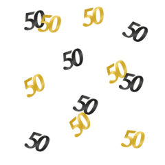 Paperdreams Tafel confetti 50 zwart/goud