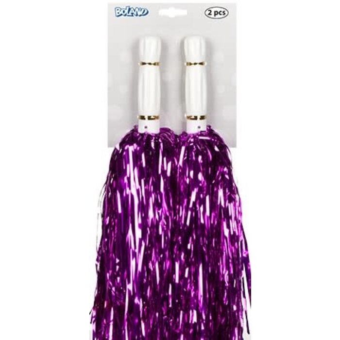 Cheerballs Pompon metallic  Roze per 2