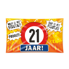 Gevelvlag '21 jaar' 90x150cm
