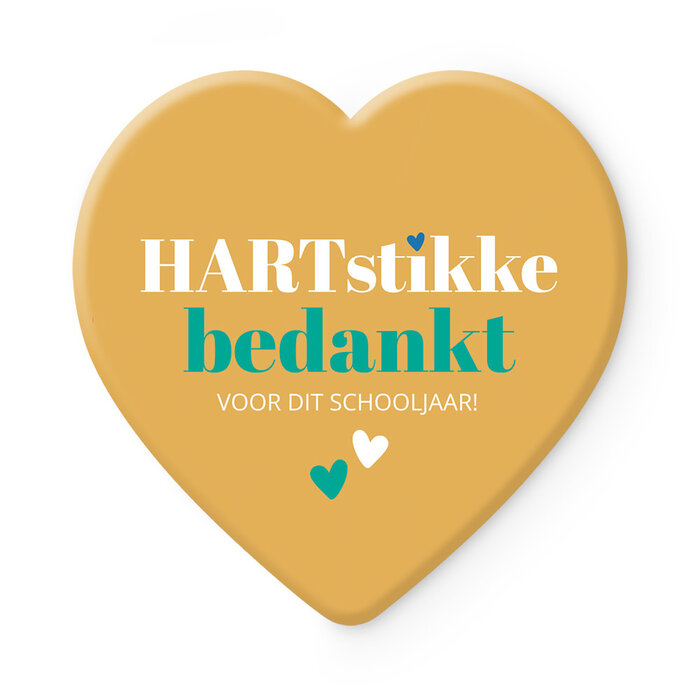 Keramieken Onderzetter Hartstikke bedankt voor dit schooljaar