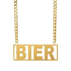 PartyXplosion Bier ketting goud