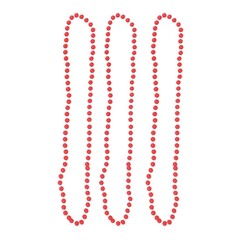 3 Halskettingen fluo roze 40cm