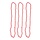 3 Halskettingen fluo roze 40cm