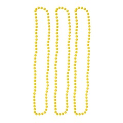 3 Halskettingen fluo geel 40cm