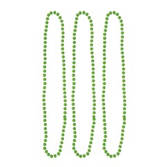 3 Halskettingen fluo groen 40cm