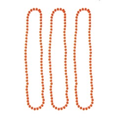 3 Halskettingen fluo oranje 40cm