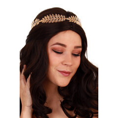 Hoofdband Caesar lauwerkrans metaal goud