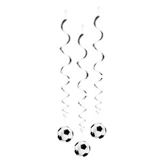 3 Decoratie Swirls  Voetbal (85cm)