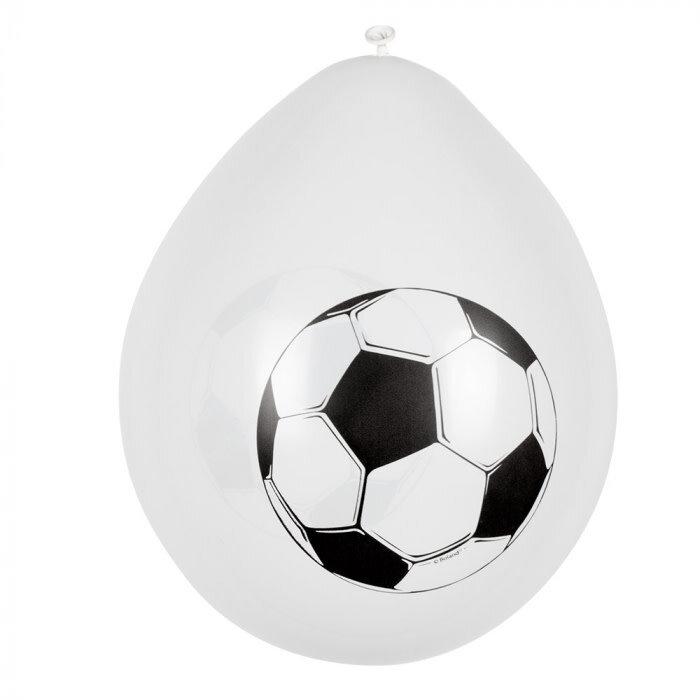6 Latex Ballonnen Voetbal Ø 25cm