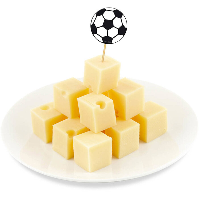 Cocktail vlag Prikkers Voetbal  per 20 stuks