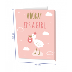 Window signs - Hooray baby It's a Girl