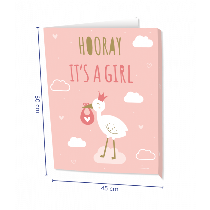 Window signs - Hooray baby It's a Girl