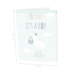 Window signs - Hooray baby It's a Boy