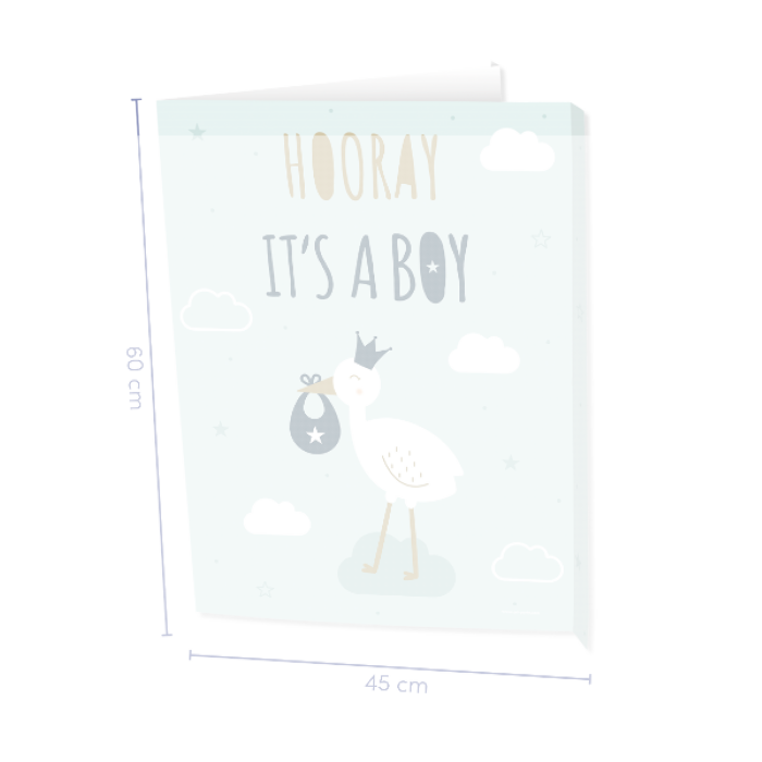 Window signs - Hooray baby It's a Boy
