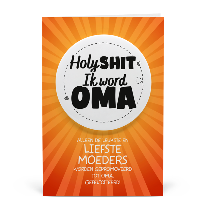 Oma worden - Shitbutton Giftcard