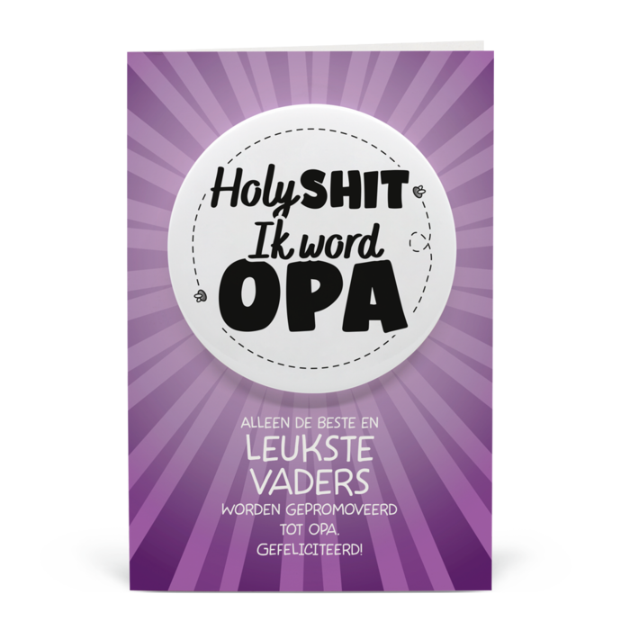 Opa worden - Shitbutton Giftcard