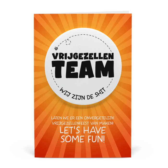 Vrijgezellenteam - Shitbutton Giftcard