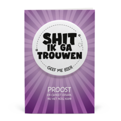 Trouwen - bier - Shitbutton Giftcard