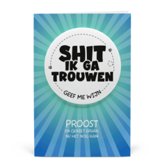 Trouwen - wijn - Shitbutton Giftcard