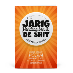 Jarig - knuffel - Shitbutton Giftcard