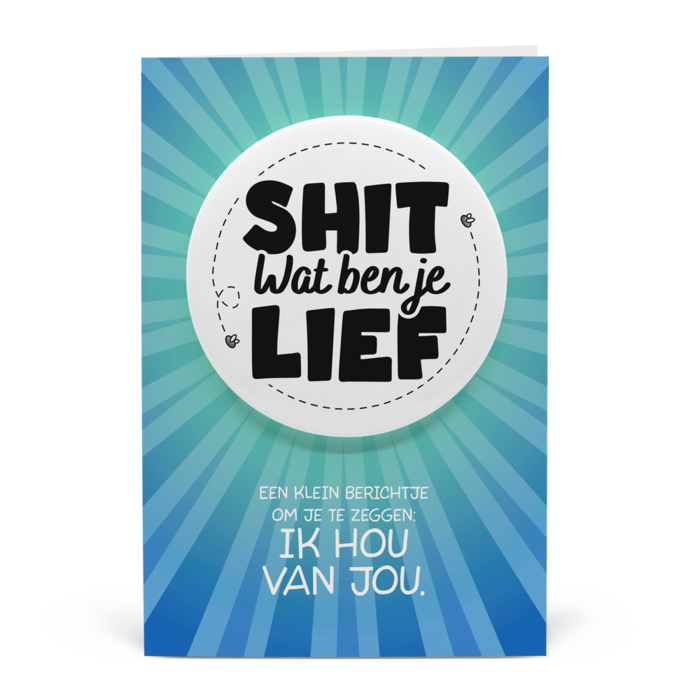 Ik hou van jou - Shitbutton Giftcard