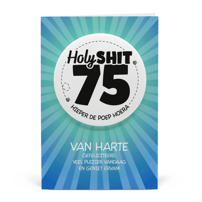 75 jaar - Shitbutton Giftcard