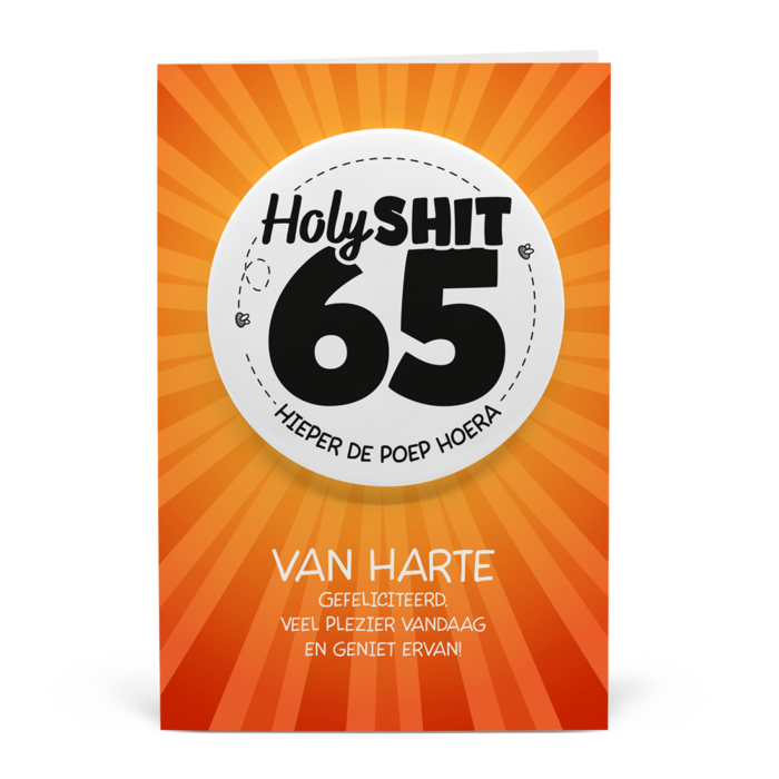 65 jaar - Shitbutton Giftcard