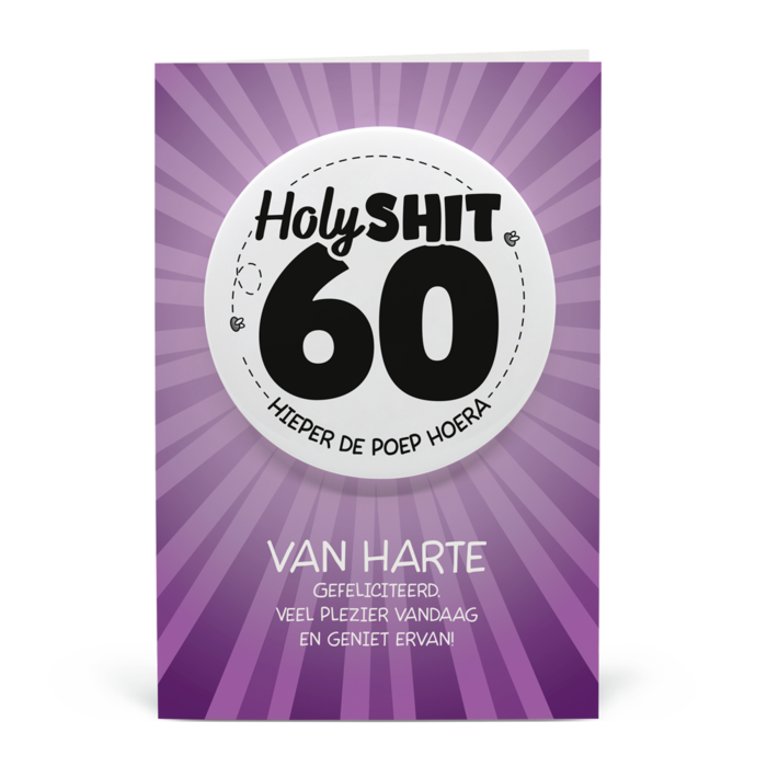 60 jaar - Shitbutton Giftcard