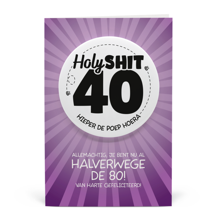 40 jaar - Shitbutton Giftcard