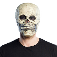 Latex hoofdmasker Skull