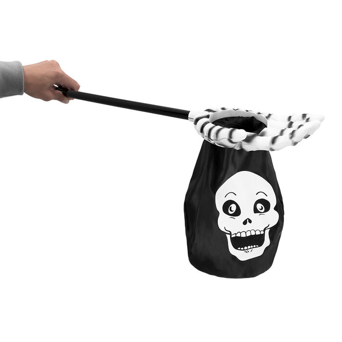Trick or Treat snoep zakje schedel (20 x 26 cm)