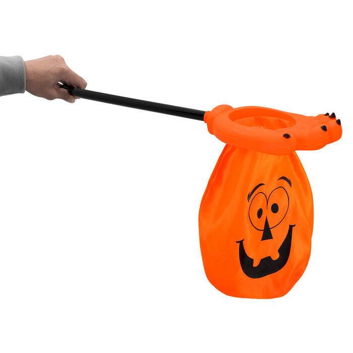 Trick or Treat snoep zakje  pompoen (20 x 26 cm)