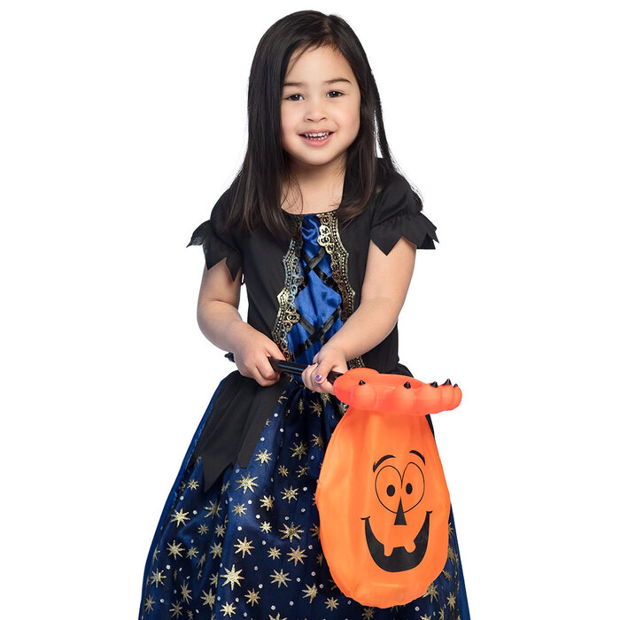 Trick or Treat snoep zakje  pompoen (20 x 26 cm)