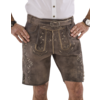 Haus Huberts Luxe korte Lederhose wildbockleder zandbruin antiek grijs