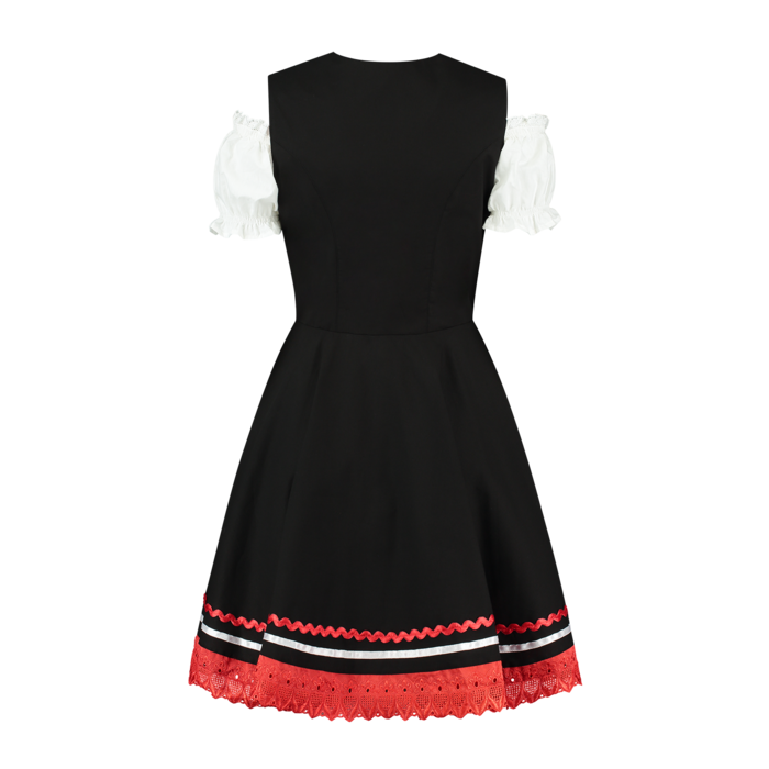 Haus Huberts Tiroler dirndl zwart met bloes