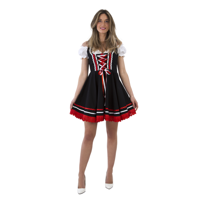 Haus Huberts Tiroler dirndl zwart met bloes