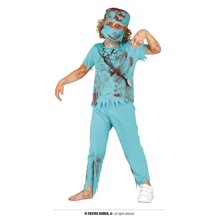 Fiestas Guirca Bloederige chirurg dokter kostuum