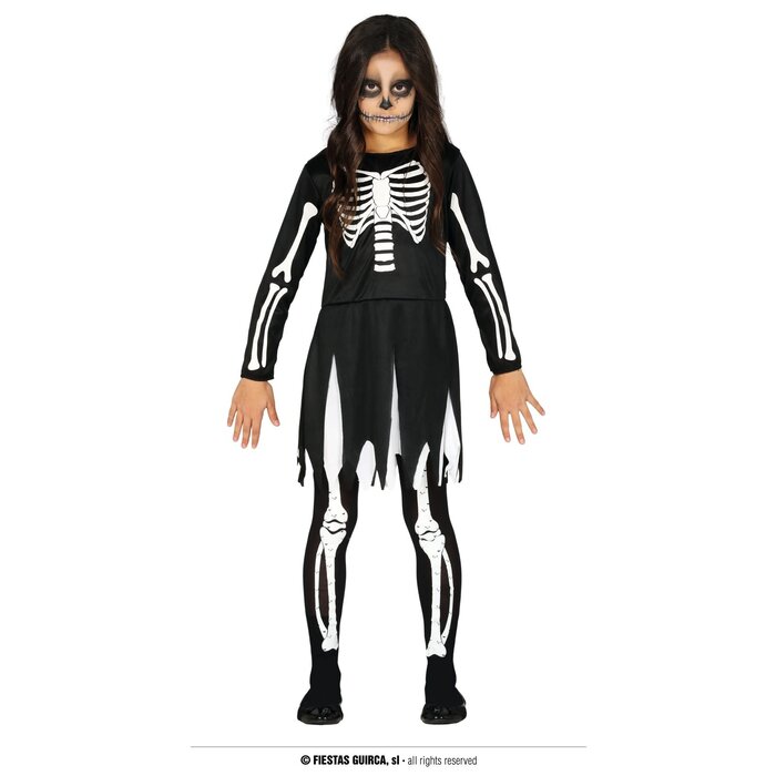 Fiestas Guirca Skelet halloween kostuum meisje