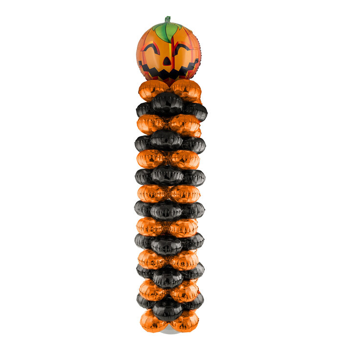 Ballonstand met 16 Halloween pompoenen 165cm