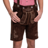 Haus Huberts Echte Lederhose kort donker bruin