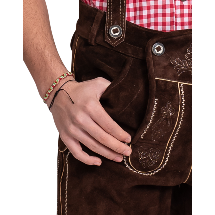 Haus Huberts Echte Lederhose kort donker bruin