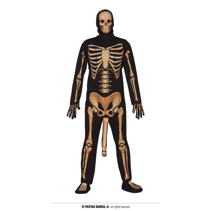 Fiestas Guirca Skelet kostuum met penis