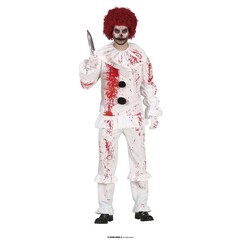 Fiestas Guirca Bloederige horrorclown wit